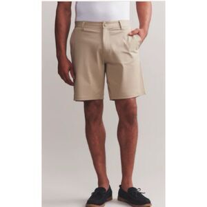 NEW Rhone Shorts Mens Size 38 Commuter Chinos 9" Inseam Pockets Stretch Tan